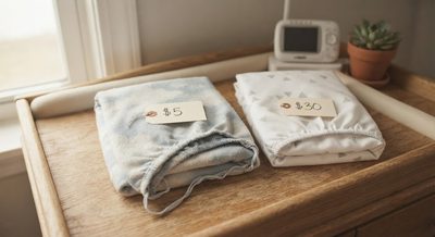 Five Dollar Crib Sheet vs Thirty Dollar Crib Sheet