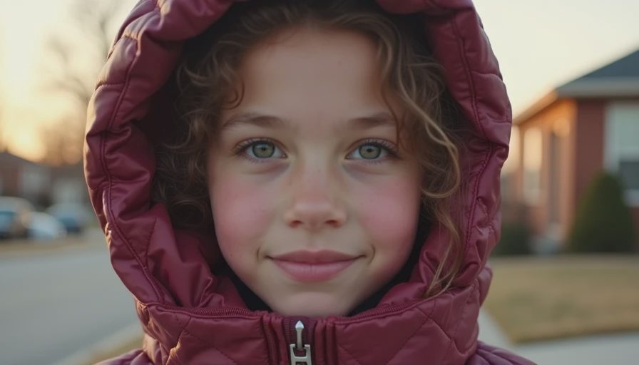 Visual context for girls puffer jacket
