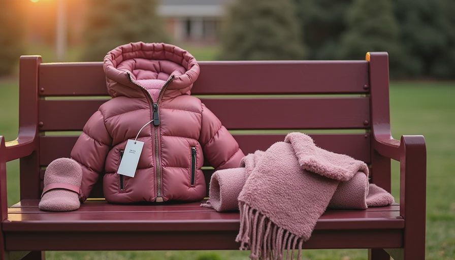 Illustration for girls puffer jacket