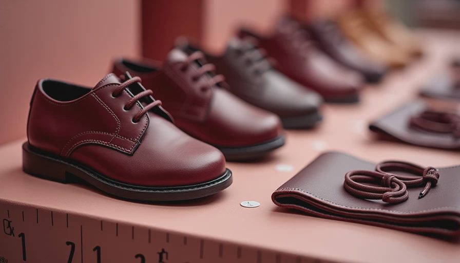 Visual context for boys dress shoes